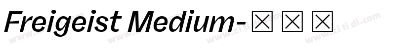 Freigeist Medium字体转换 Freigeist Medium字体转换